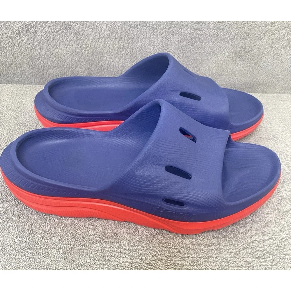 Hoka Ora Recovery Slide 3 Navy Blue/Orange Size Men 9, women's 11